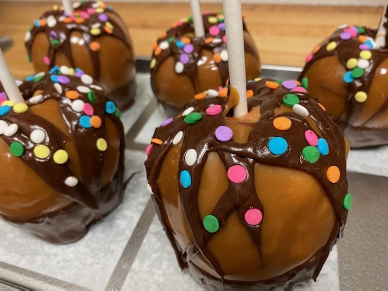 Spring Caramel Apples