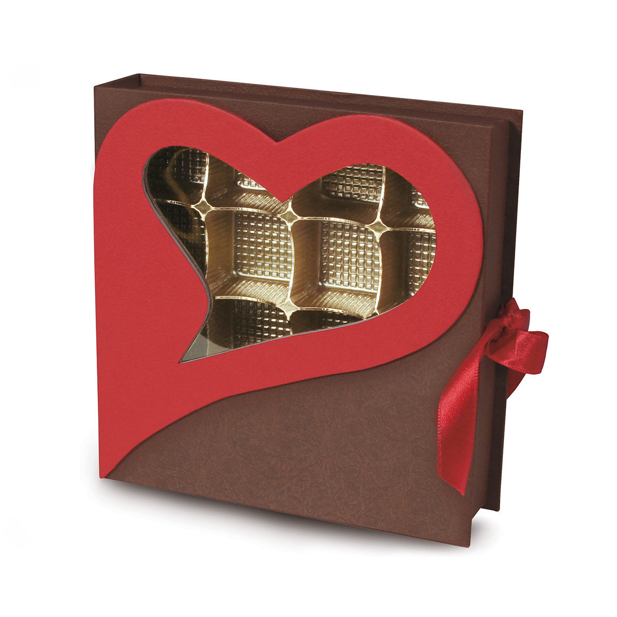 Chocolate Silk Clear Heart Box (16 PCS)