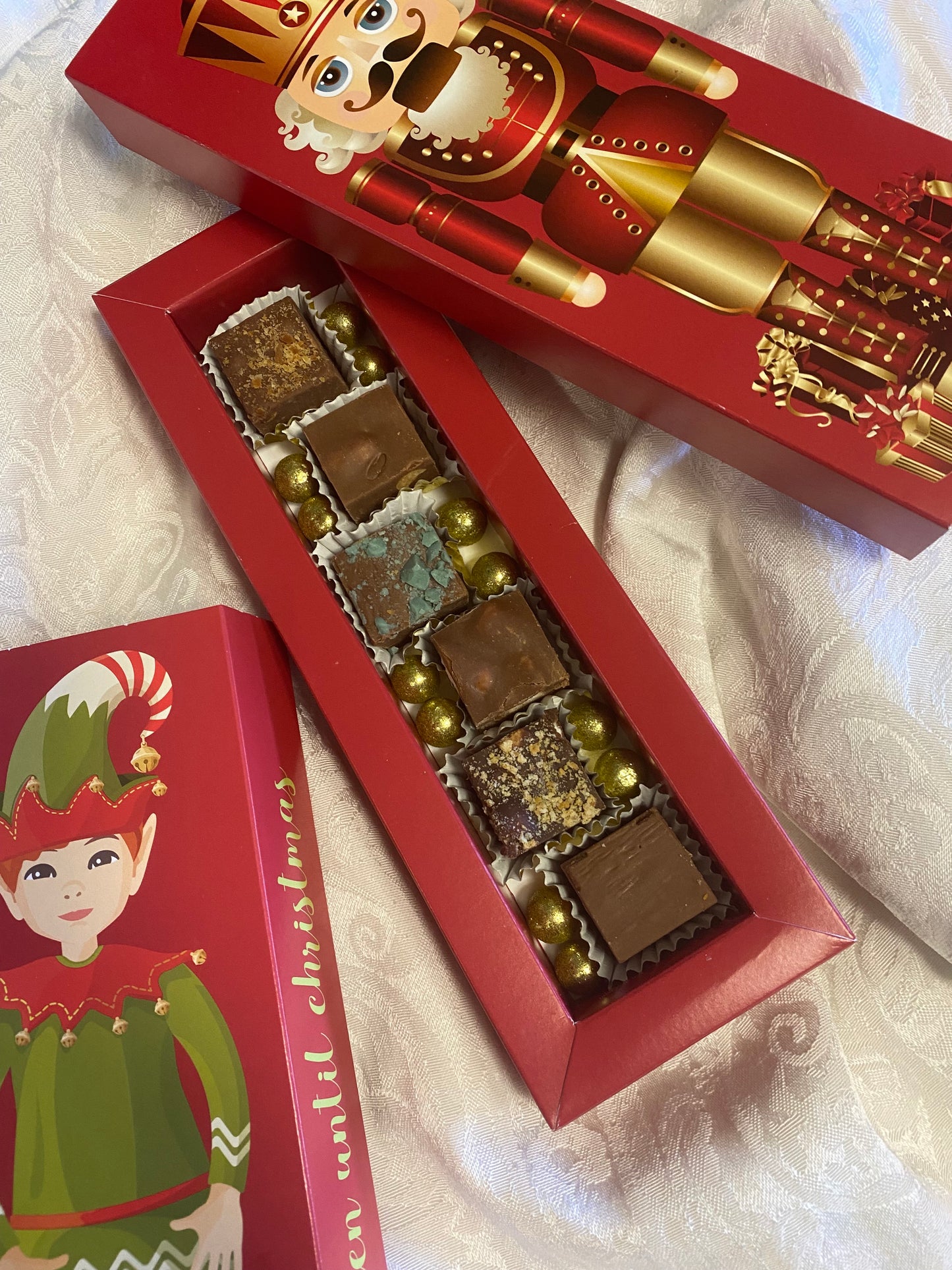 Nutcracker/Elf Chocolate Silk Box